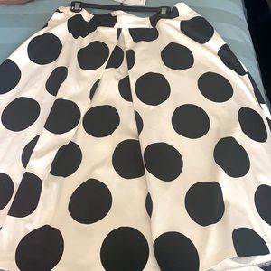 Lane Bryant Cream /Black Polka Dot skirt size 16 women